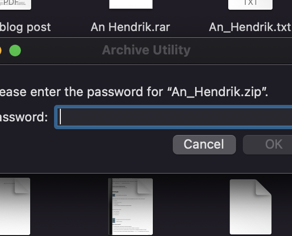Passwortgeschützter Zip-Ordner